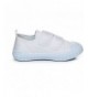 Sneakers Maxu Little Kids White Canvas Slip on Sneakers - White - CT12GZQJNEX $29.30