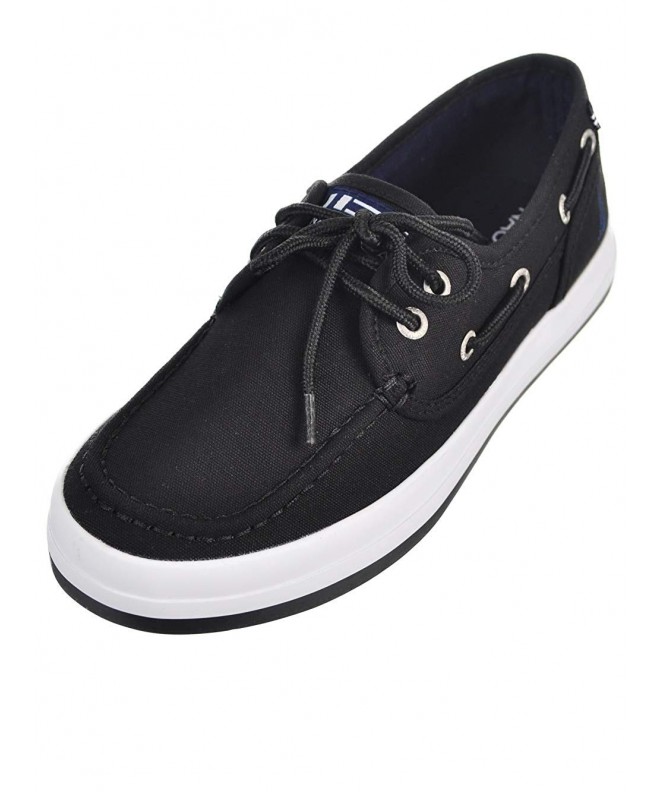 Sneakers Boys' Spinnaker Boat Shoes (Sizes 13-5) - Black - CC18HIHOXES $38.35