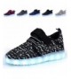 Sneakers Kids LED Light Up Shoes Breathable 11 Modes Flashing Sneakers as Gift - Black/White - CG185O2I086 $32.66