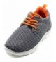 Sneakers Flyknit Lace up Mesh Athletic Jogger Sneaker (Big Kid/Little Kid/Toddler) - Orange/Grey - CH184L3ESN8 $25.40