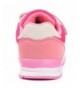 Sneakers Kid's Outdoor Lightweight Breathable Mesh Sneakers Strap Athletic Running Shoes Gray - Pink/Hot Pink - CU184XA5EIU $...