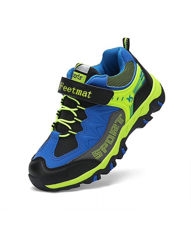 Trail Running Boys Hiking Shoes Waterproof Kids Sneaker - Black/Blue - CZ180DMMRWO $54.38