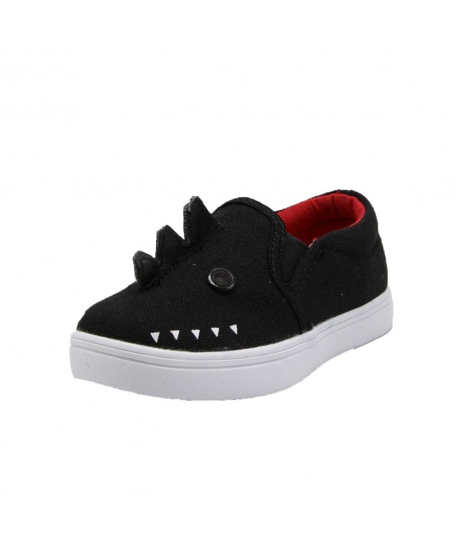Sneakers Girls Toddler 9332 Slip on Boys Fashion Sneaker - Black - CX18NK3KS6N $32.63