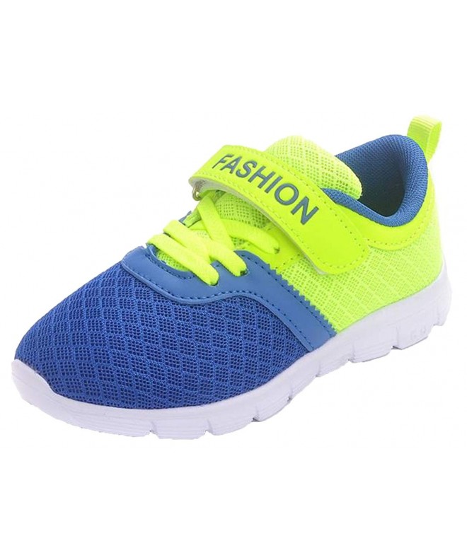 Sneakers Boys Girls Outdoors Lightweight Mesh Trainers Athletic Running Sport Shoes Sneakers - Blue - CZ185RH6TCI $32.38