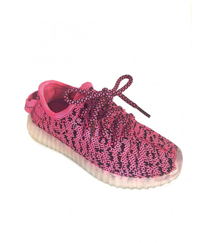 Sneakers Boys Girls Rechargeable LED Light Up Sneakers Athletic Shoes - Pink/Navy - CH18HN4W5QG $19.90