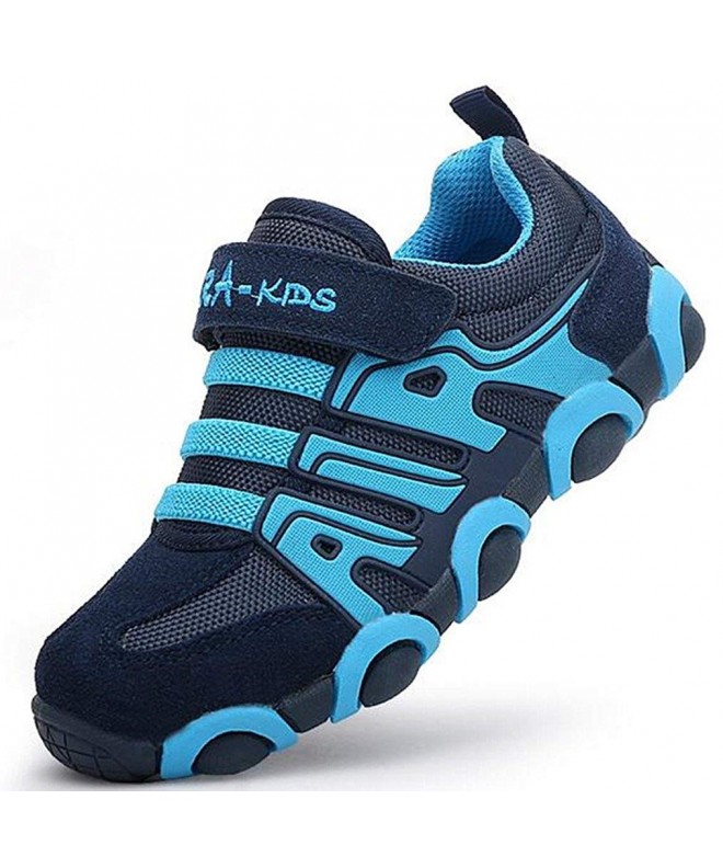 Trail Running Boy's Girl's Casual Strap Light Weight Sneakers Running Shoes(Toddler/Little Kid/Big Kid) - Blue/Tank - C218CK3...