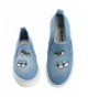 Sneakers Kid's Cute Low Up Slip on Canvas Sneakers Casual Fashion Shoes - Light Blue - CA185N649ML $24.92