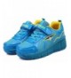 Sneakers Unisex Children Single Wheel Double Wheels Roller Skate Shoes Sneakers (Little Kid/Big Kid) - Blue/Single Wheel - CR...