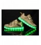 Sneakers LED Shoes for Kids Boys Girls USB Charging Light up Shoes Sequins Sneakers - Gold - CV18HRTQ6IR $52.90