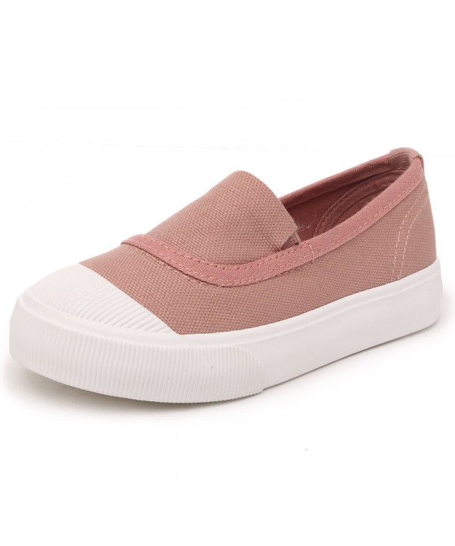 Sneakers Kid's Casual Slip on Low up Canvas Shoes - Pink - CA12NZYUKWG $20.20