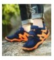 Trail Running Kid's Breathable Outdoor Hiking Sneakers Strap Athletic Running Shoes - Dark Blue/Orange - CB18CE4K5DY $43.35