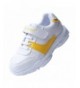 Trail Running Kids Sport Running Sneakers School Walking Lightweight Velcro Casual Kids Shoes for Girls Boys - White/Yellow -...