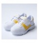 Trail Running Kids Sport Running Sneakers School Walking Lightweight Velcro Casual Kids Shoes for Girls Boys - White/Yellow -...