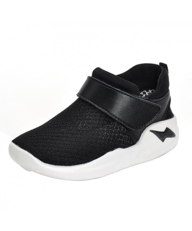 Sneakers Kids Mesh Running Sneakers Baby Boys Girls Anti-Slip Casual Shoes - Black - CB18ERRQ4N3 $42.86
