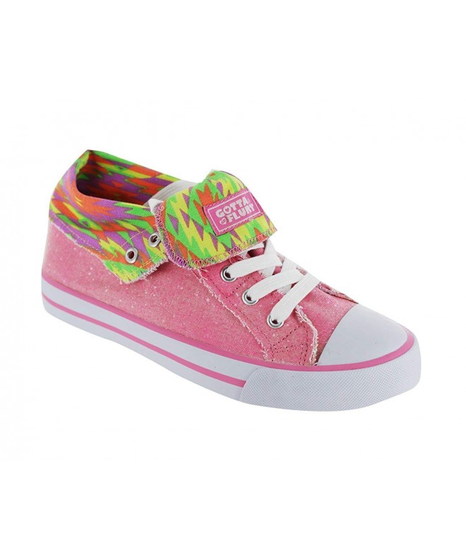 Basketball Girls Option Hi03 Hi Top Lace Up Sneakers - Pink Canvas/Glitter - C711K71G9W7 $26.86