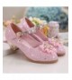 Dance Kids Girls Mary Jane Wedding Party Shoes Glitter Bridesmaids Low Heels Princess Dress Shoes - Z-pink - CP1896A08NE $36.97