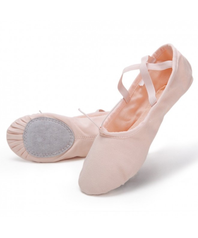 Dance Pro High-Count Cotton Canvas Ballet Dance Slippers for Toddlers/Kids/Girls/Women - Ballet Pink - CW185N5W232 $23.33