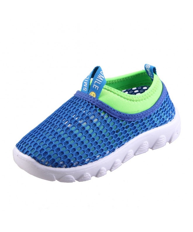 Walking Kids Aqua Shoes Breathable Slip-on Sneakers for Running Pool Beach Toddler - Blue - CM18MI2MLKG $22.76