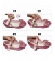 Dance Girl's Princess Cosplay Performance Shoes Sequins Dress Shoes Low Heeled - Pink - C2183QD5ETR $41.36
