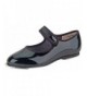Dance Girl's Velcro Tap Slip-On Strap Casual Flats - Black - CA1210FWK71 $65.54