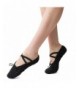 Dance Ballet Shoes Slippers Classic Canvas Split-Sole Dance Slippers for Toddler Kid Girl Boy Women - Black - CT1809XAL2K $19.42