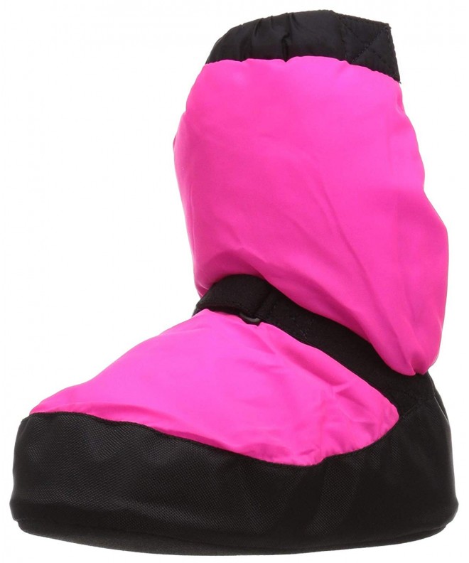 Dance Kids Bootie Warm Up Boot/Slipper - Fluorescent Pink - CC1247ZMMI3 $60.90