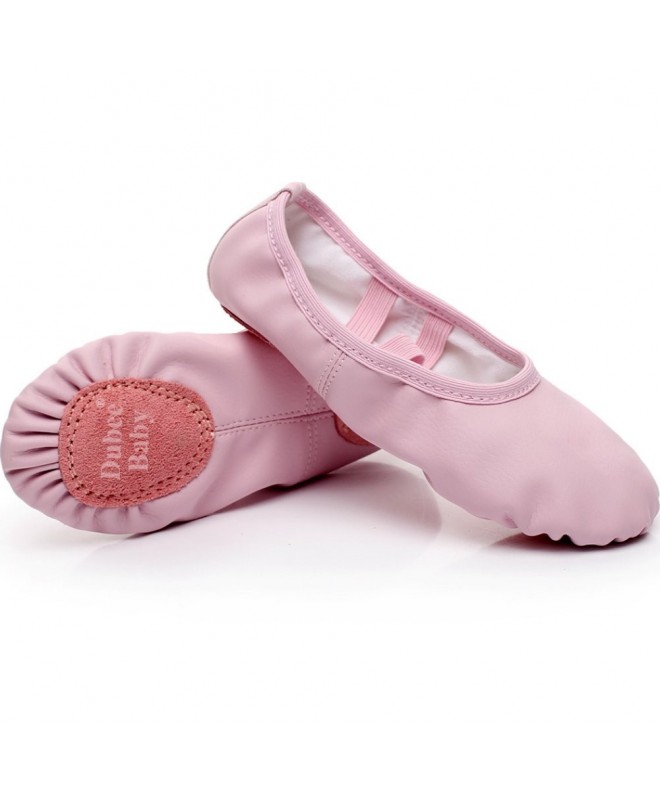 Dance Girls Leather Ballet Shoes Slippers-Split Sole Flats(Toddlers/Little Kid/Big Kid/Women) - Official Pink - CY188YNDWSA $...