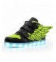 Walking LED Light Up Hi-Top Wings Shoes USB Rechargeable Flashing Sneakers for Toddlers Kids Boys Girls - Black&green - CP18M...