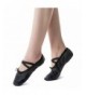 Dance Leather Shoes Split-Sole Slipper Flats Ballet Dance Shoes for Toddler Girl Boy Kid - Classic Black - C018H5IGXEQ $21.56