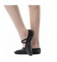 Dance Leather Shoes Split-Sole Slipper Flats Ballet Dance Shoes for Toddler Girl Boy Kid - Classic Black - C018H5IGXEQ $21.56