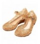Dance Princess Girls' Cute Sparkle Sandals Fancy Dress Up Jelly Party Dancing Cosplay Shoes - Gold - C318CXCQGTE $53.78