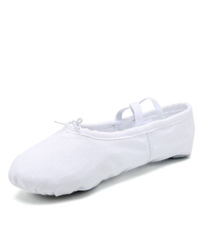 Dance Girls'/Women's Ballet Shoes Canvas Ballet Slippers Dance Shoes(Toddler/Little Kid/Big Kid/Women) - White - C618G2SAYH7 ...