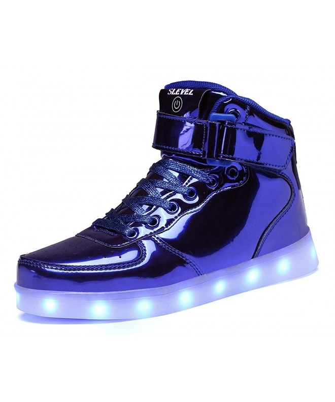 Walking LED Light up Shoes USB Flashing Sneakers for Kids Boys Girls - S98lblue - CA189TAS3UW $49.83
