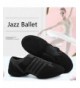 Dance Jazz Shoes Girls Dance Sneakers Kids Dress Ballet Flat Suede Leather Black Beige - Suede Black - CU18L78Y59O $41.66