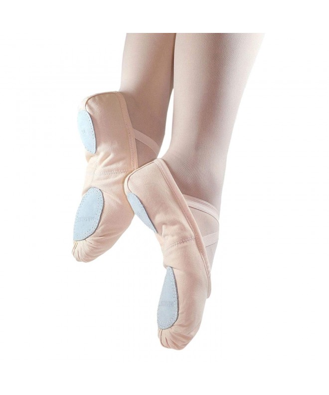 Dance Child Split Sole Canvas Ballet Slipper - Pink - CI128KEDH9F $21.38