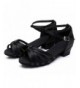 Dance 3 Colors Girls Latin Dance Shoes Ballroom Salsa for (Little Or Big Kid) - Black - CX188REMOD0 $31.76