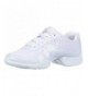 Dance Dance Girls Troupe Split Sole Dance Sneaker - White - CY187DRA3C7 $69.93