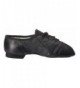 Dance Girl's Jazzsoft Split Sole Leather Jazz Shoe - Black - CI1153FTRSP $48.59
