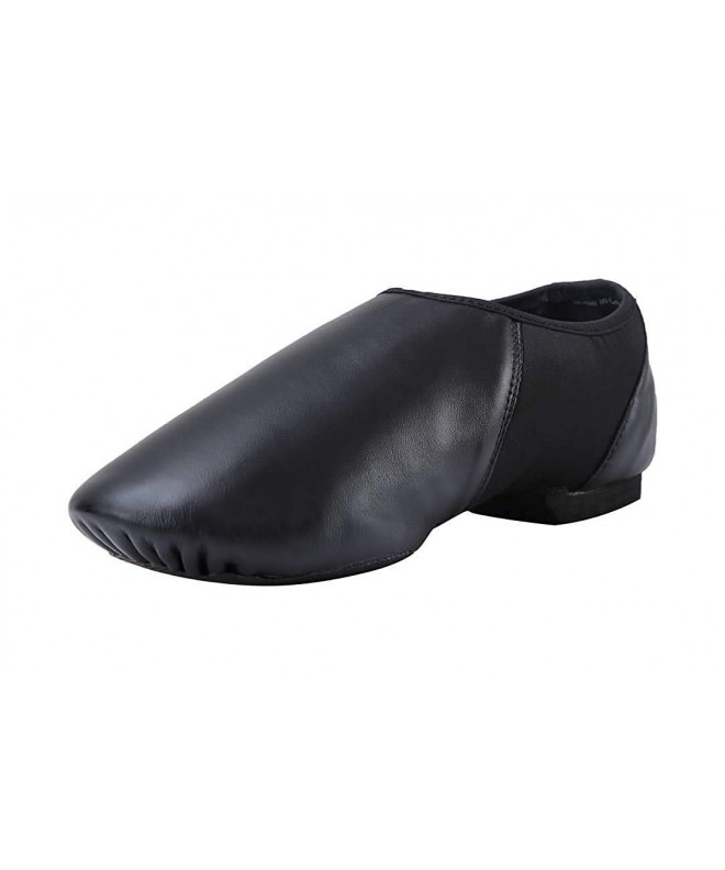 Dance Modern Leather Slip On Jazz Shoe (Big Child/Little Child/Toddler) Black - Black - C818DLRQWN5 $43.28