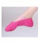 Dance Girls Canvas Split-Sole Ballet Slippers Practice Dancing Yoga Flat Shoes Nude - Hot Pink - CG17YZ2OE8T $21.86