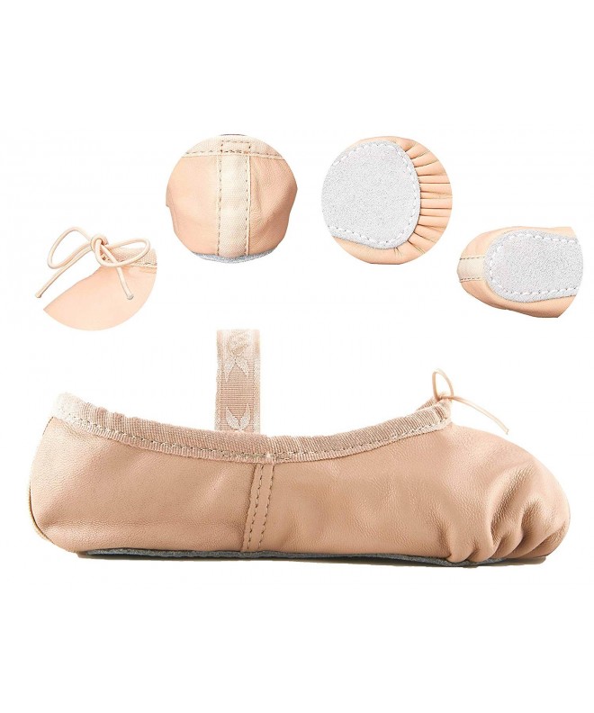 Dance Ballet Shoes/Girls Full Sole Leather Ballet Slipper/Yoga Dance Shoe (Toddler/Little Kid/Big Kid) - Ballet Pink - CH18IH...