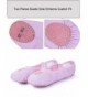 Dance Girls Leather Ballet Dance Slipper Split-Sole Shoes (Toddler/Little Kid) - Pink - CR18CWLG08S $22.38