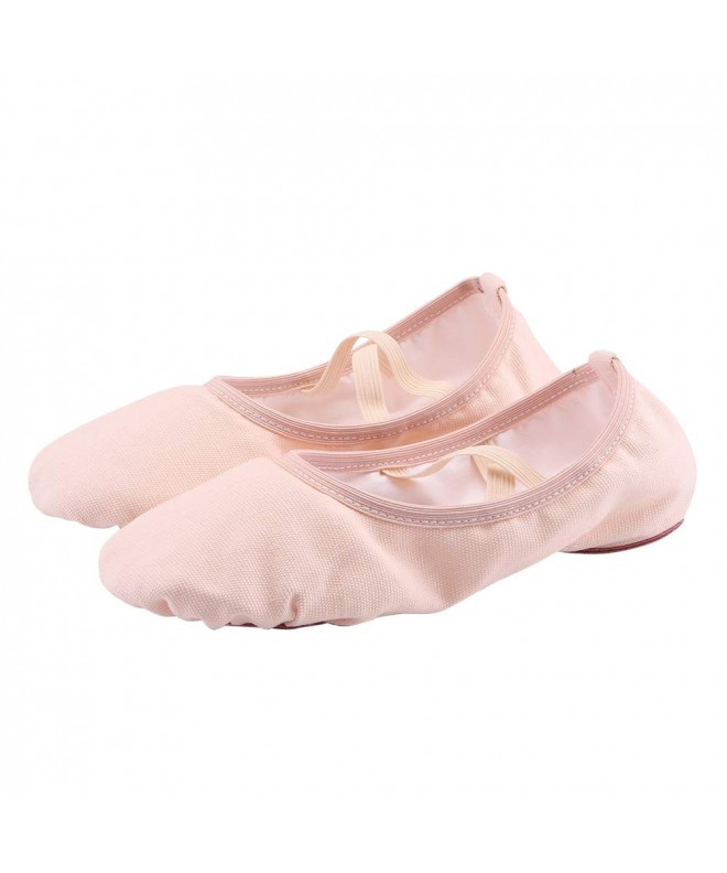 Dance Girls Canvas Ballet Slippers Ballroom Split-Sole Ballerina Shoes for Toddlers/Little Kids/Big Kids - Nude - CN18HCUEM6O...