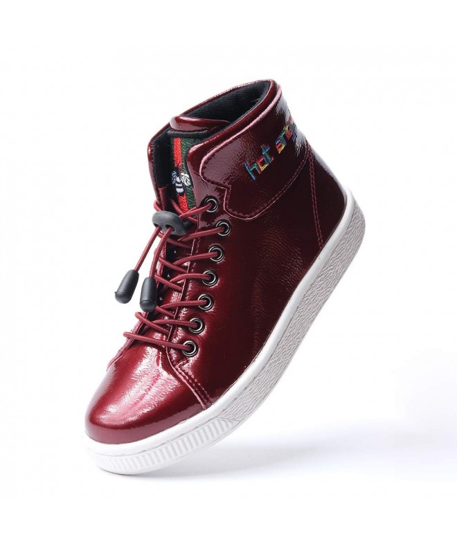 Walking Kids Walking High Top Sneakers Casual Shoes for Boy Girls Toddler Big Kids Comfy Sneakers - Wine Red - CT18I5DHTGH $5...