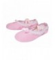 Dance Ballet Slippers Dance Shoes for Girls Canvas Leather Split Sole Ballerina Flats (DSK-01/02) - Pink (02-dsk) - CT18DA632...