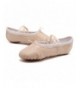 Dance Ballet Slippers Leather Dance Shoes Yoga Gymnastics Flats(Toddler/Little Kid/Big Kid)-VTW02-N.Skin-25 - CR18EQK9UIX $29.54
