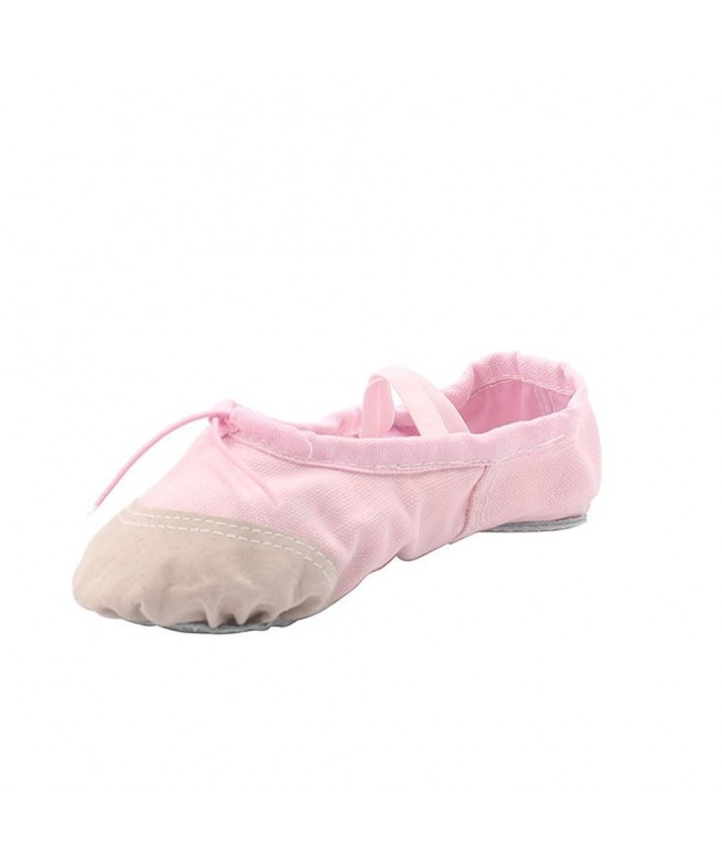 Dance Kid Girl's Classic Canvas Practise Ballet Dancing Yoga Shoes-Pink-9 M US - CC11NGSMOLN $14.80