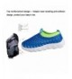 Walking Kids Aqua Shoes Breathable Slip-on Sneakers for Running Pool Beach ToddlerU118STWX001-Blue-30 - CL18MI3ST3C $19.94