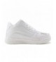Walking Unisex Comfort White Ankle High Lace-up Running Training Shoes (Big Kid) - White - CX186ZHTL84 $39.11