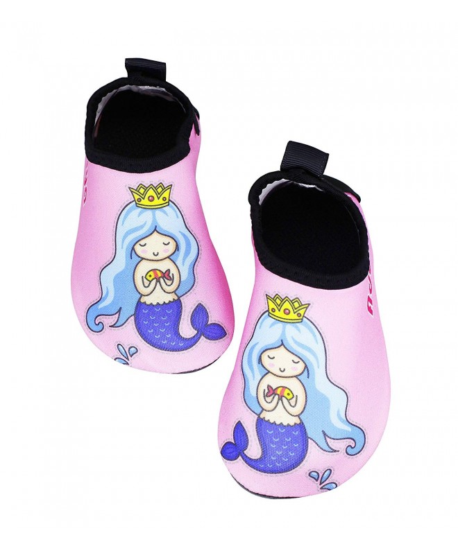 Water Shoes Water Shoes Aqua Socks Water Socks Swim Shoes for Kids Toddlers Boys Girls - Pink Mermaid - CM18DIK3W6D $27.37